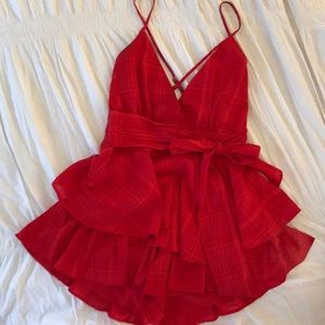 Red Princess Polly Romper!